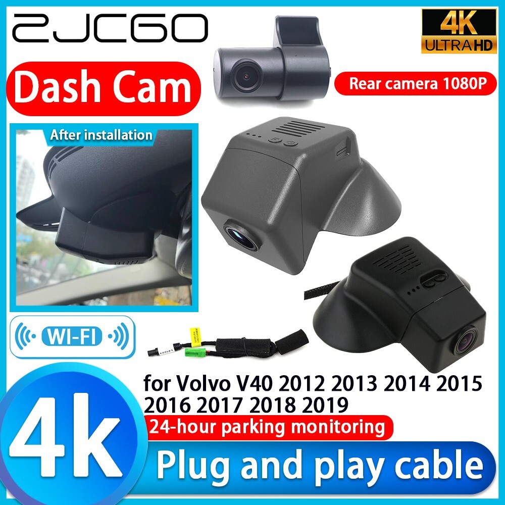 4K Wifi Dash Cam Camera for Volvo V40 2012 2013 2014 2015 2016 2017 2018 2019
