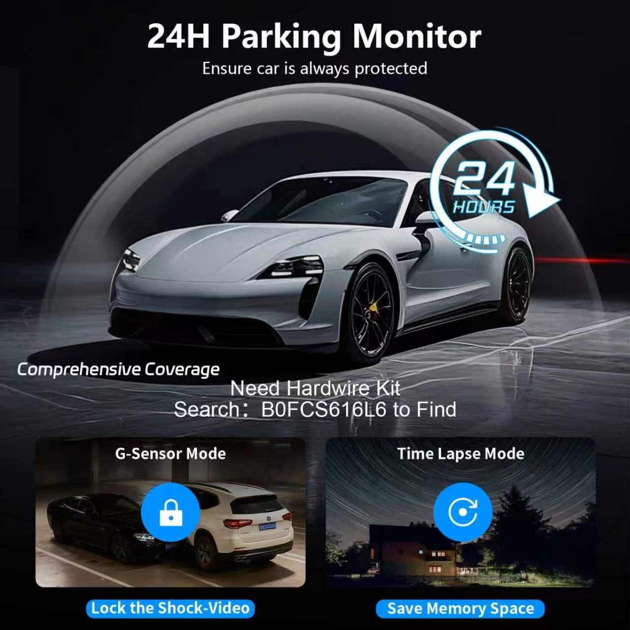 4 Channel Dash Cam Front and Rear Inside Left Right Car Dash Camera 360 View,…