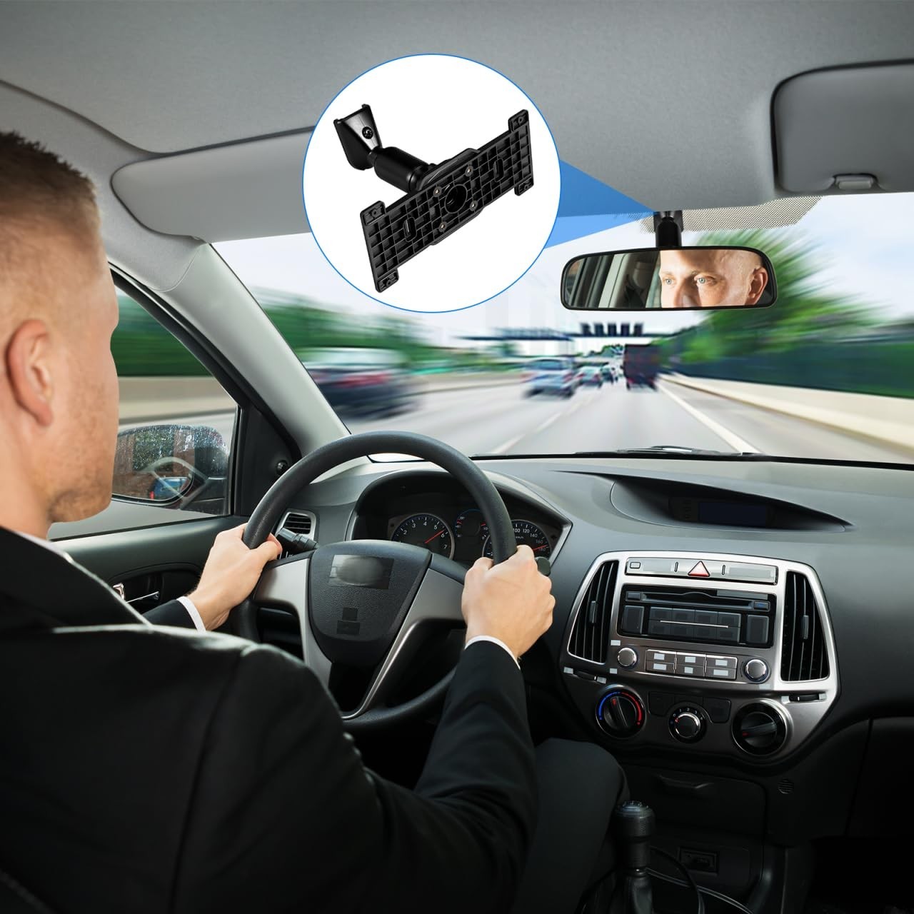 Universal Dash Cam Mirror Mount Kit – Heavy Duty Aluminum Bracket & Back Plate f