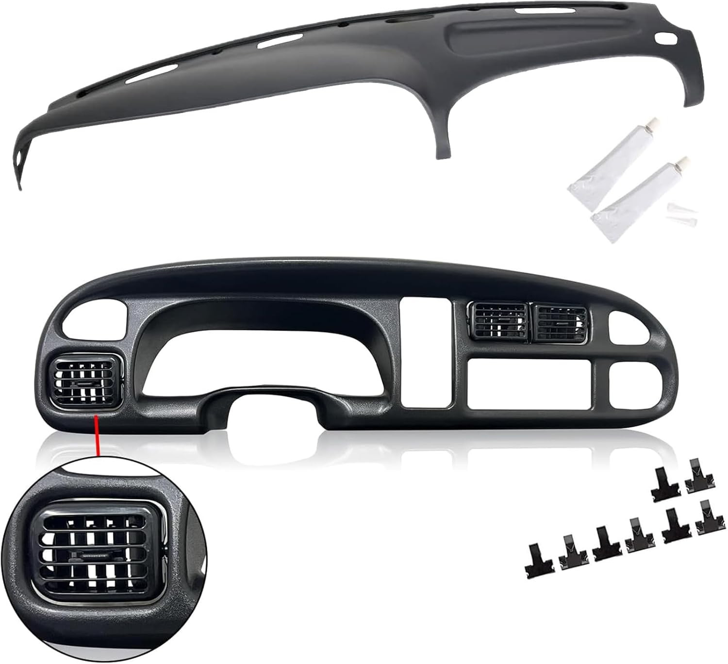 Dash & Bezel Cover Compatible with 1998-2002 Dodge Ram 1500 2500 3500 T