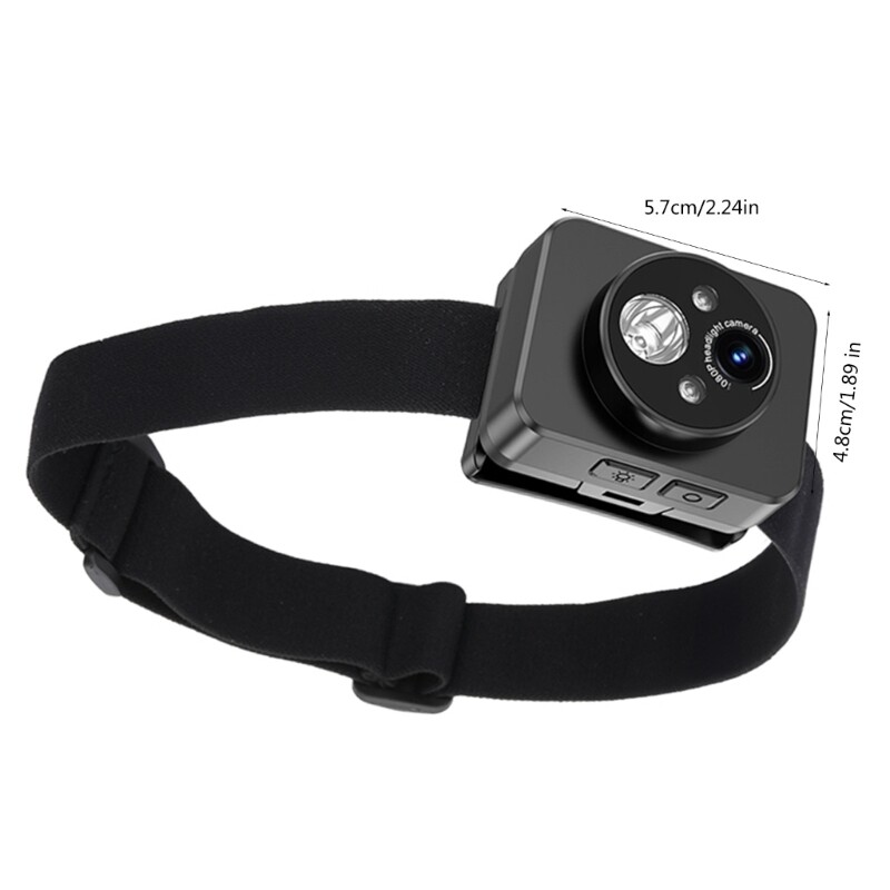 Portable Action Head Mounted 1080P Video Recorder with Wide Lens