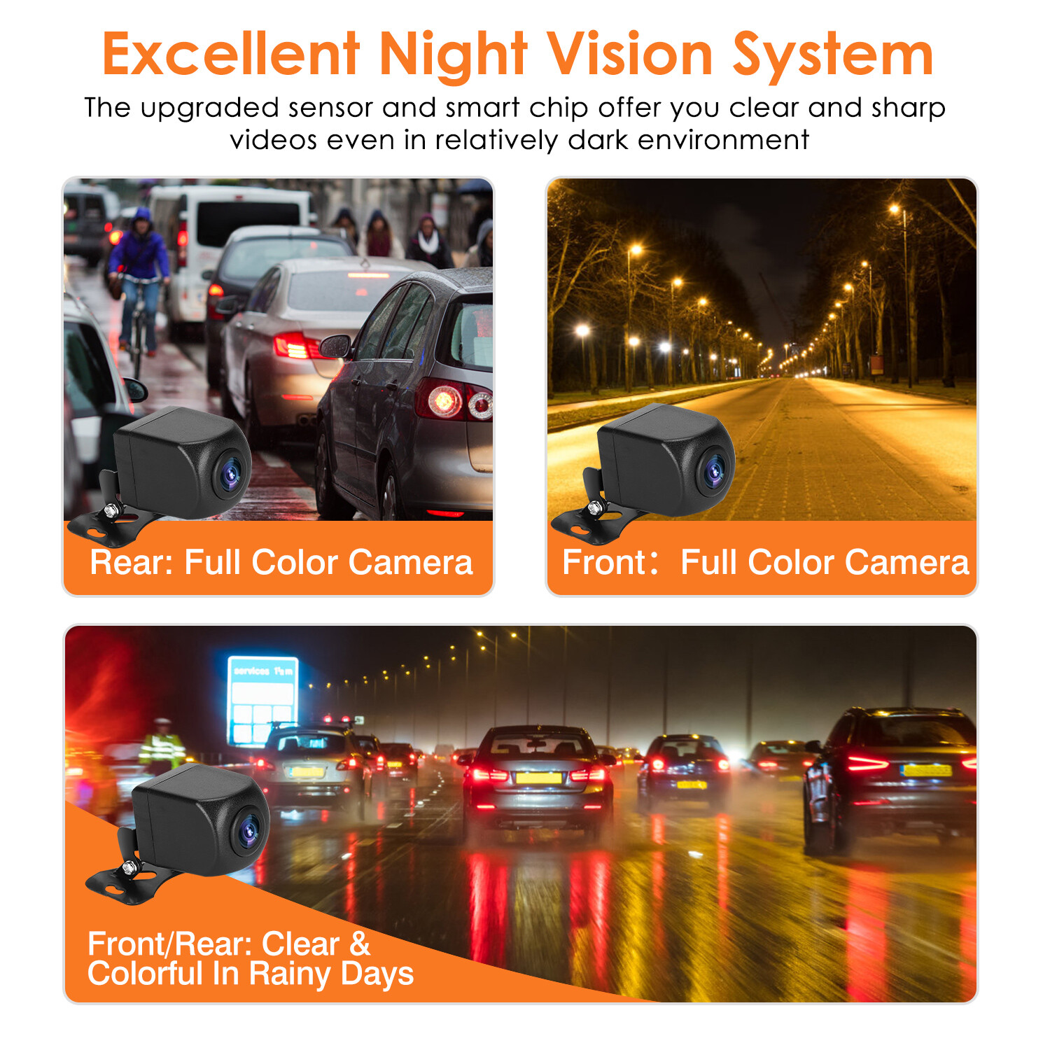 Ultra HD Dash Cam Front and Rear, 4K+1080P Dual Lens Car Camera for Cars