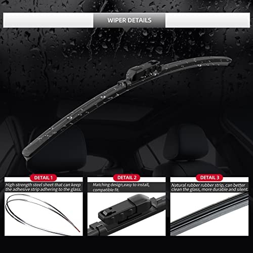 Front and Rear Windshield Wipers for Porsche Macan for ALL For Porsche Macan