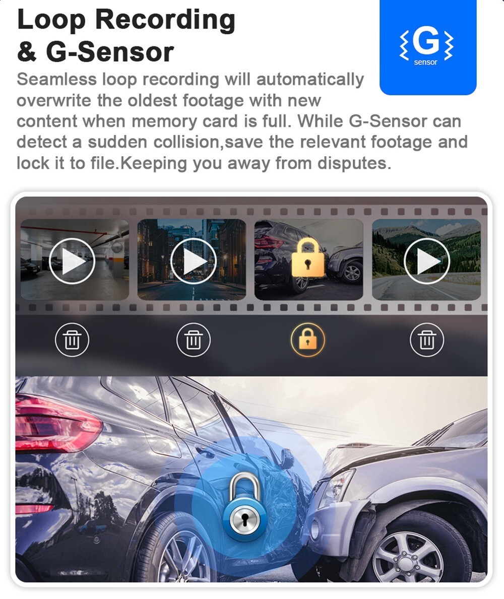 4K 2160P Wifi Car Dash Cam Camera for Volvo XC40 2017 2018 2019 2020 2021 2022