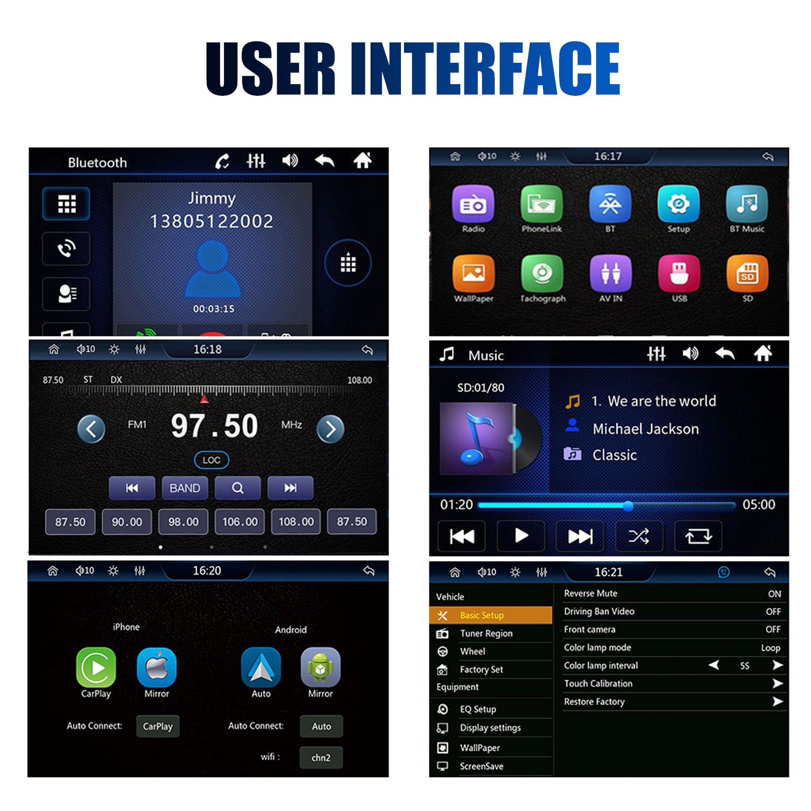 Car Radio Bluetooth Stereo Player 2USB/TF/FM/AUX Head Unit CD Single 1 DIN MP3