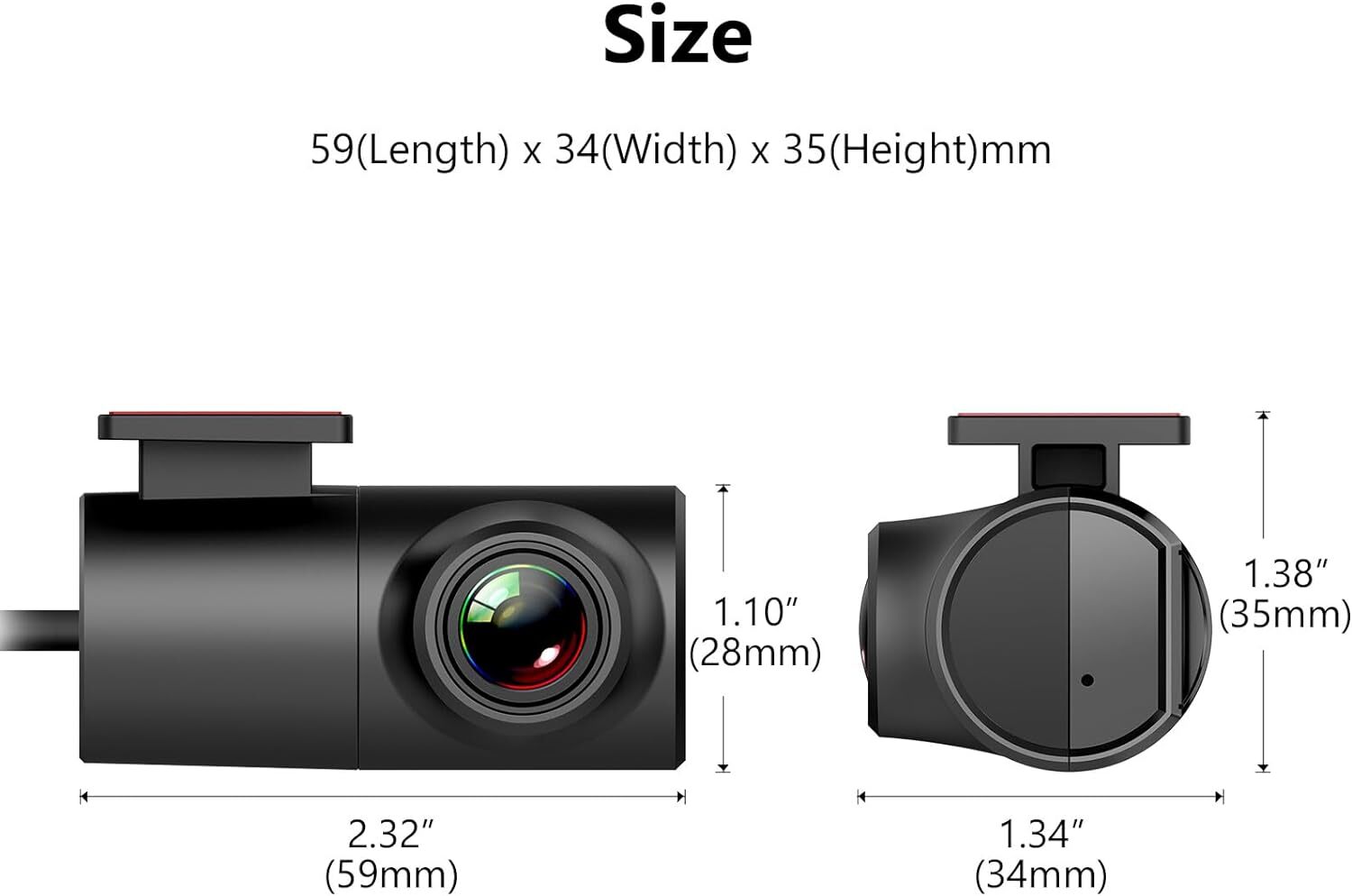 Eonon A100 720P HD Dash Cam 360° Adjustable Car DVR for Android Stereos