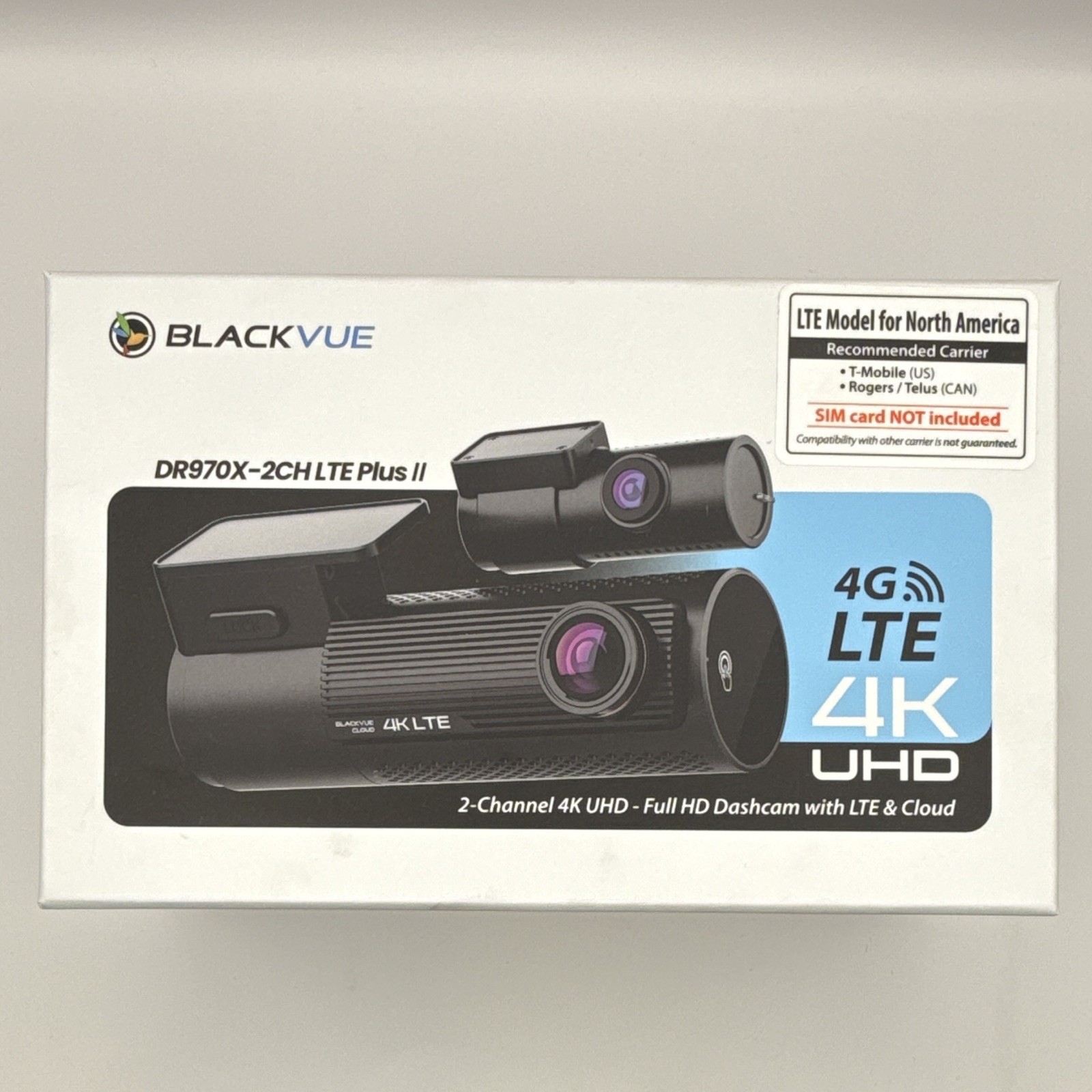 BlackVue DR970X-2CH LTE Plus II Dash Cam 4K UHD Front, STARVIS 2, HDR 64GB