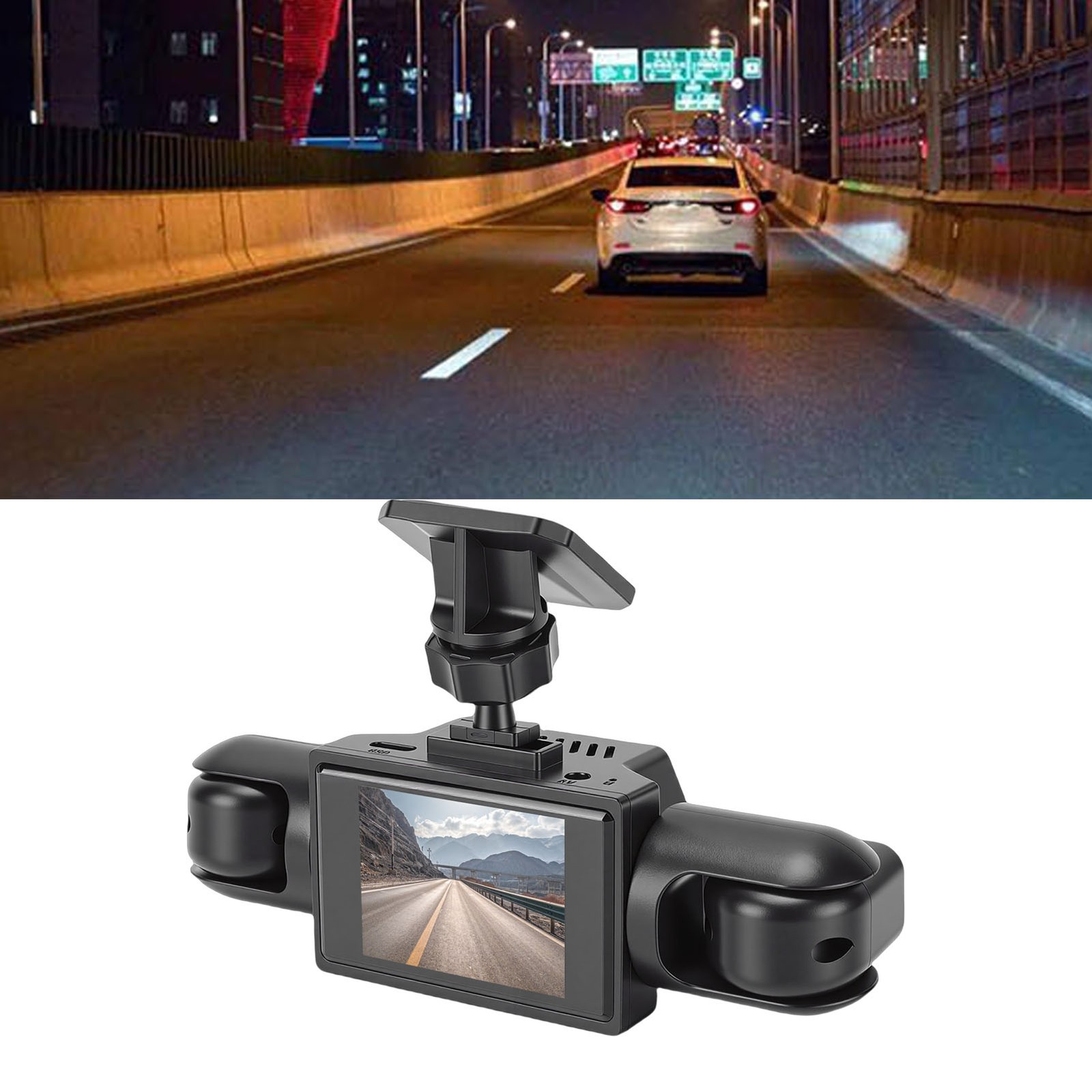 4 Channel Dash Cam 2.0 Inch Screen 360° View 1080P Front Rear Left Right Da MSFW