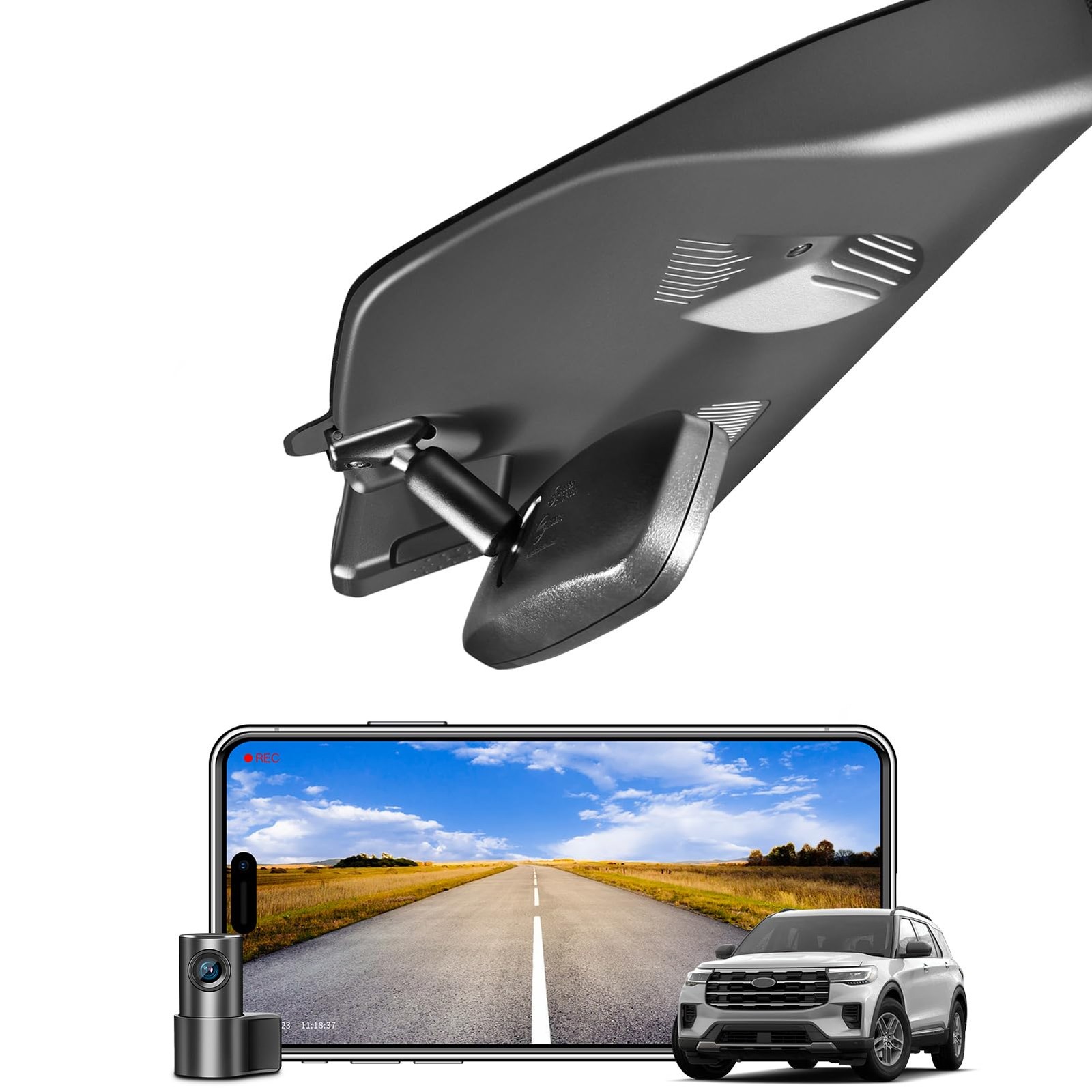 Mangoal Front 4K & Rear 1080p Dash Cam for Ford Explorer U625 2025 2026, Base…