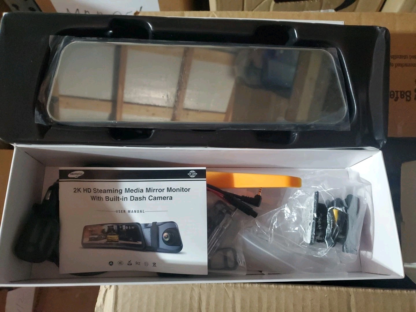 2K Rear View Mirror Camera, Dash Cam, 9.66″ Full Touch Display, 2K Front and …