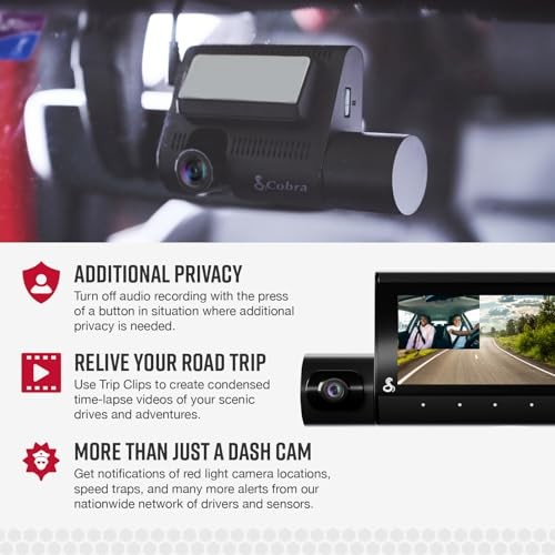 Cobra Smart Dual View Front Cabin Dash Cam SC 220C QHD