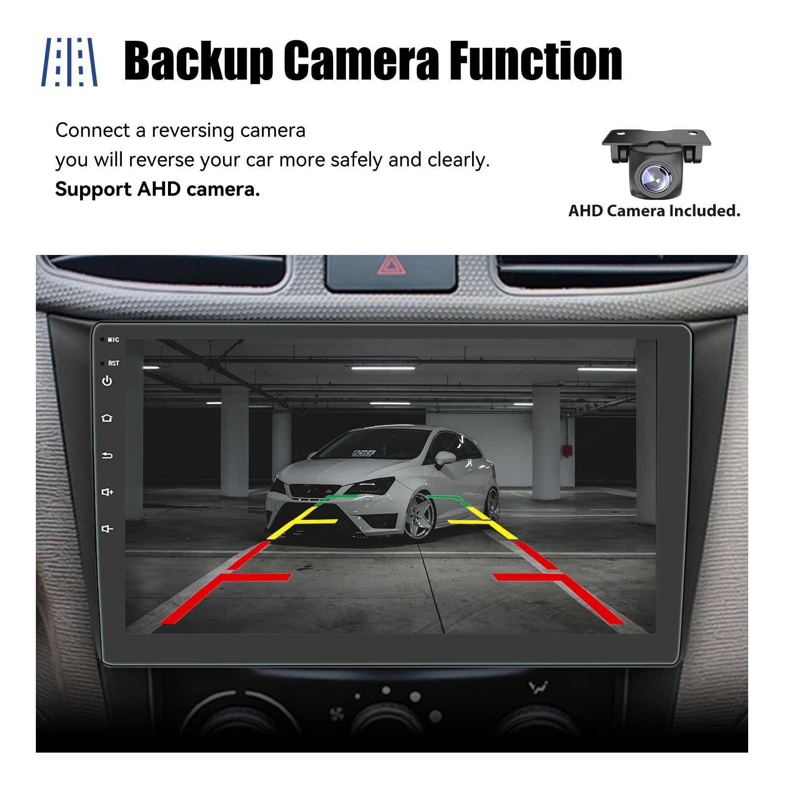 9″ 4+64GB Double 2 DIN Apple CarPlay Car Stereo Radio GPS Navi Cam Android 15 BT
