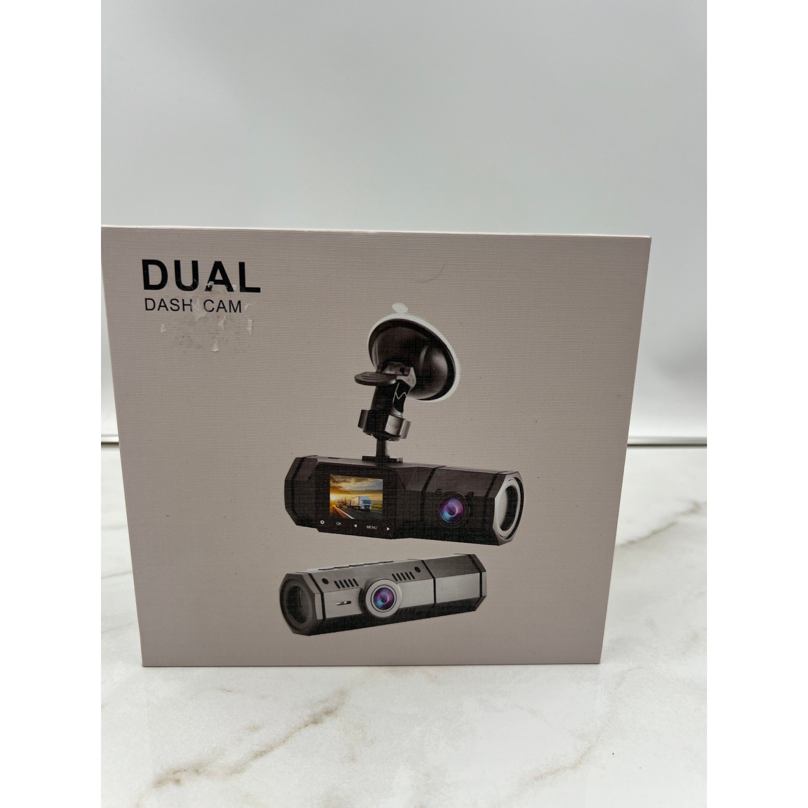 Dual Dash Cam Front and Rear Car DVR Recorder with Suction Mount