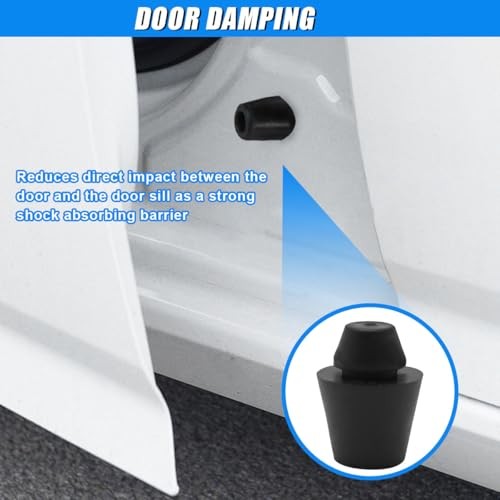 ZIMISI Car Door Bumper Shock Absorbers, 0.7″ x 0.5″ Rubber Door Slam 10PCS