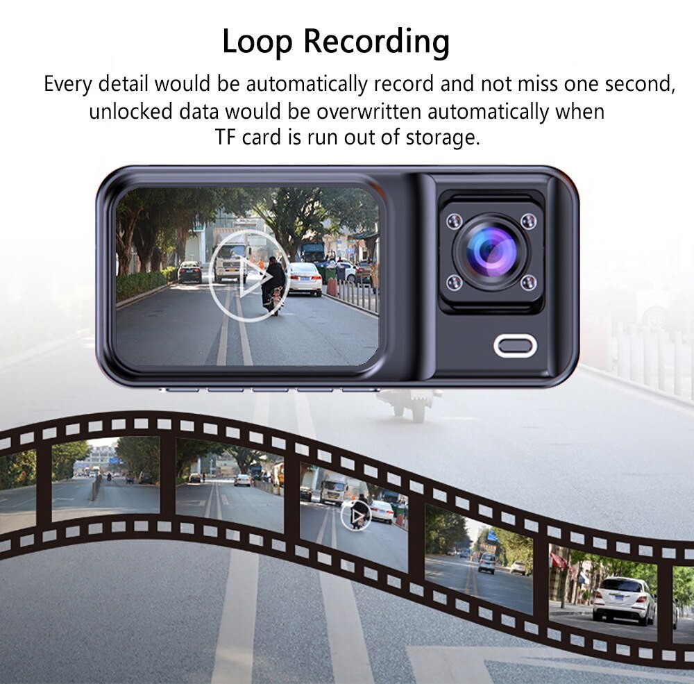 Car Dash Cam Front Rear Interior Full HD 1080P Infrared A98 DVR Recording WiFi