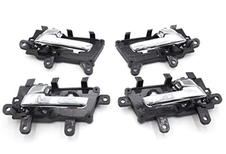 4Pcs 1Set Interior Inside Front Rear Driver Passenger Chrome Door Handle