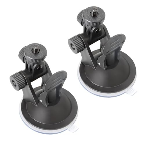 2 Pack Dash Cam Suction Cup Mount with 1/4 Screw Thread Windshield Camera