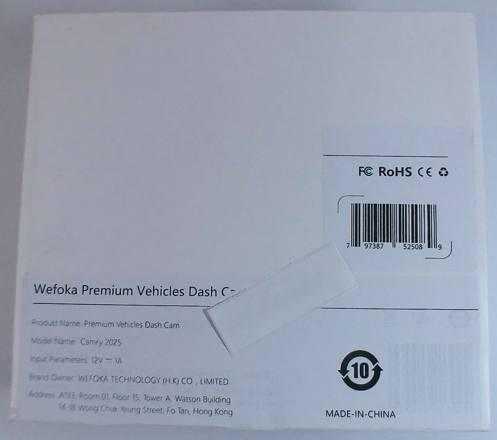 Wefoka Camry 2025 Premium Ultra-Clear Vehicles Dash Camera High-Resolution 4K