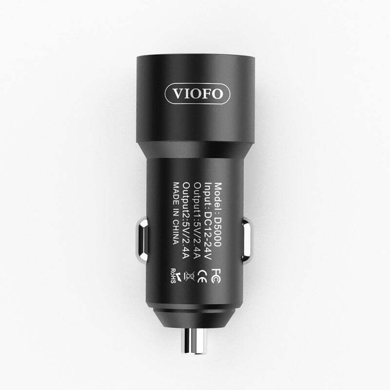 Viofo Type-C Dual USB 12V Car Charger with 3.5M Power Cable for T130 and A229