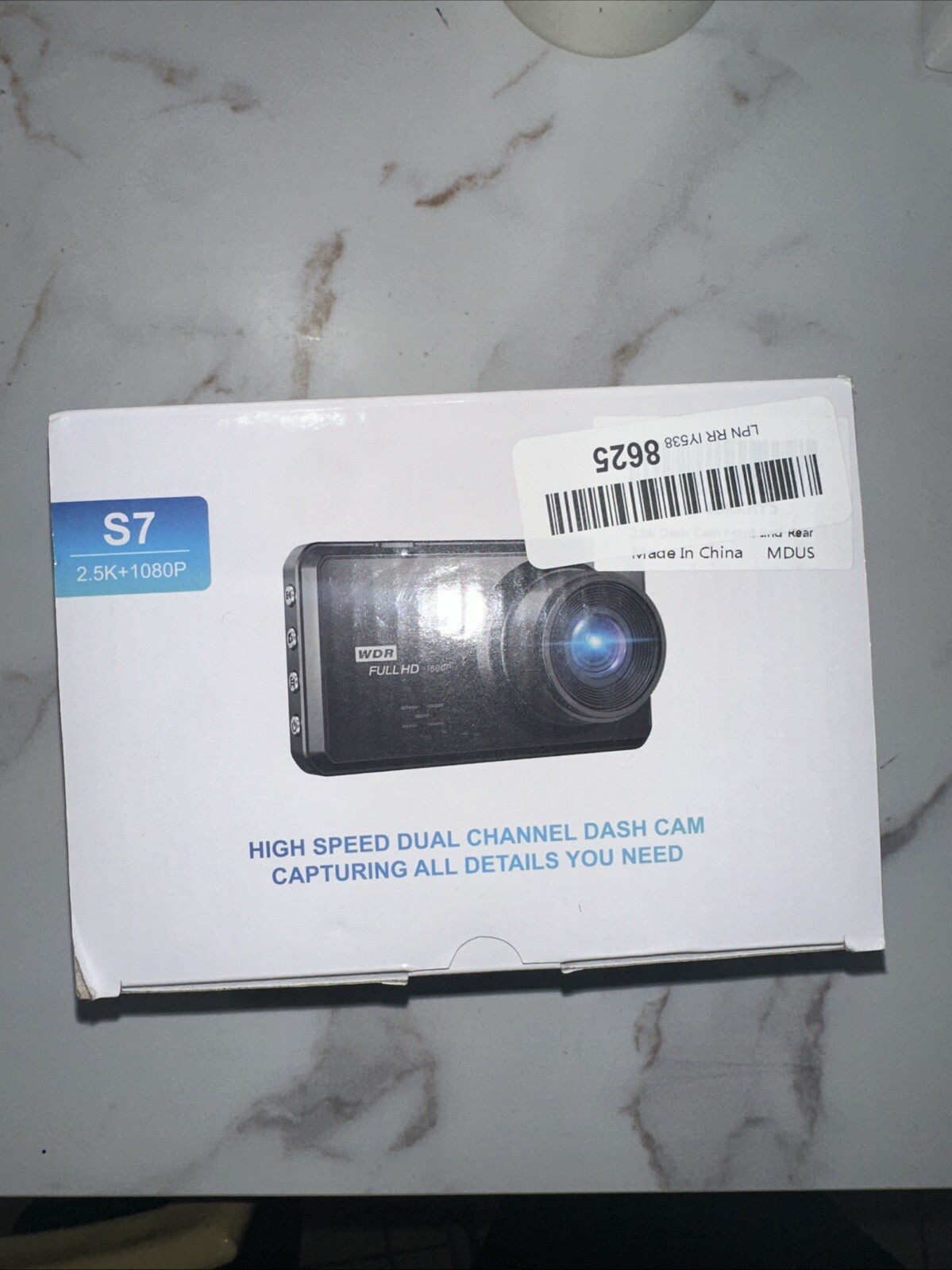 S7 2.5K Dash Cam Front and Rear,64G SD Card,1600P+1080P FHD Dual Dash Camera …