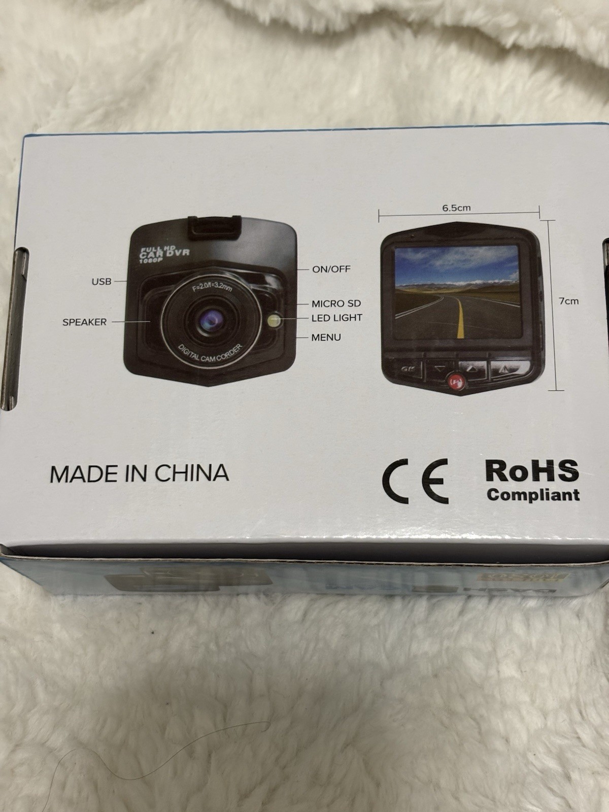 Car Dash Cam Vital Style Full HD DVR 1080p Front or Rear Night Vision NIB