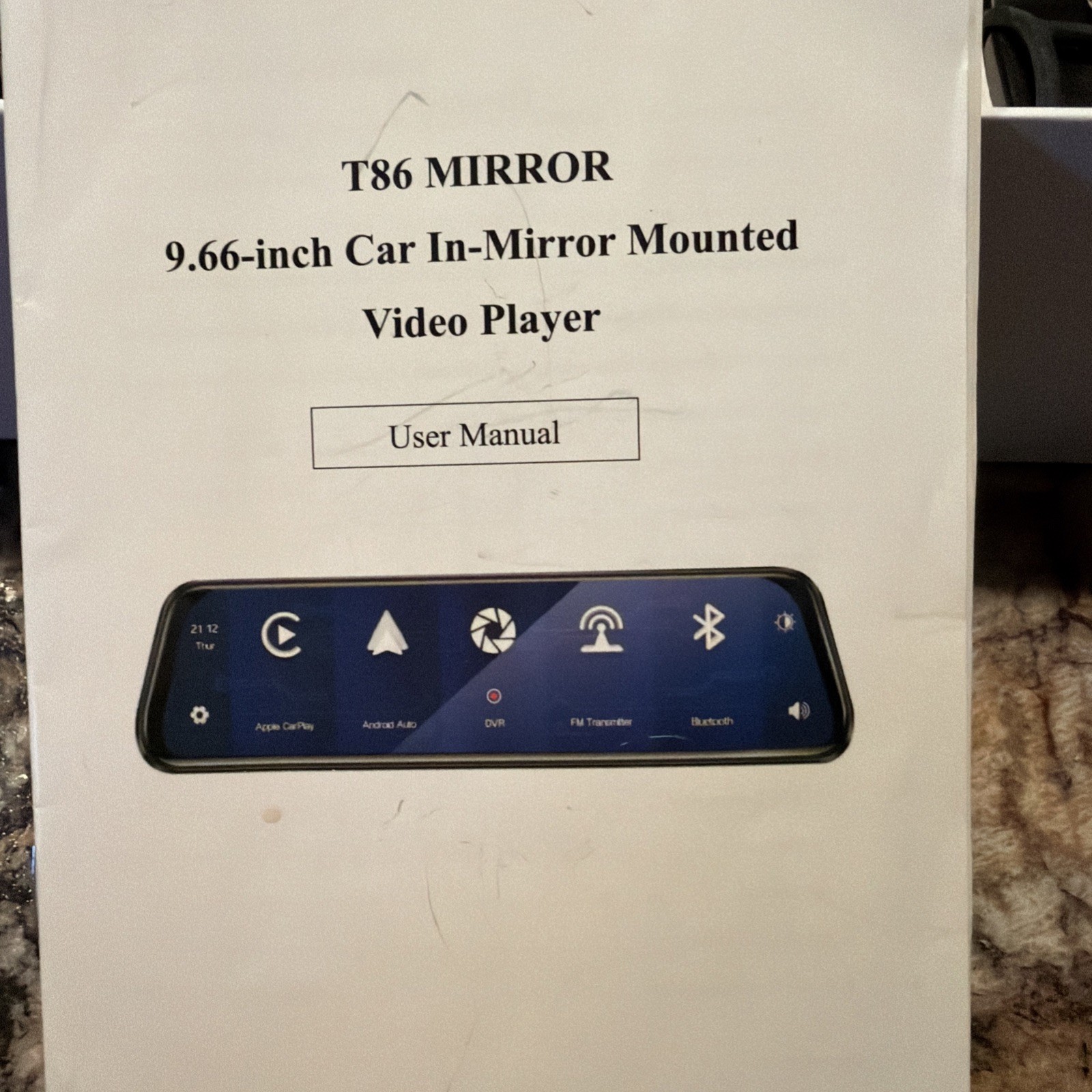 9.66″ Rearview Mirror Dashcam And Backup Camera