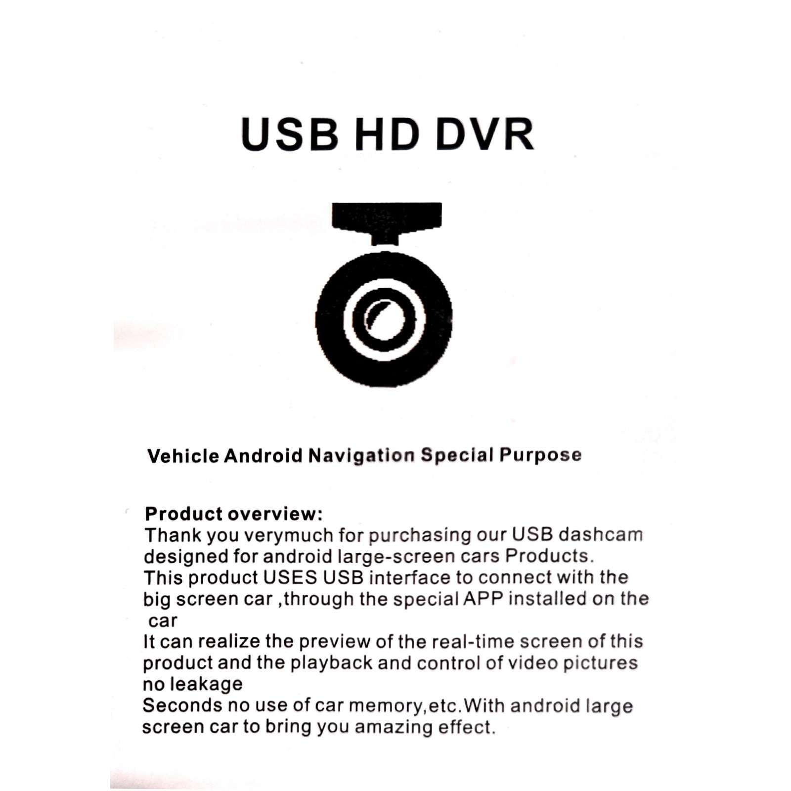 1080P ADAS Car USB DVR Dash Front Camera DrivingVideo Recorder For Android Radio