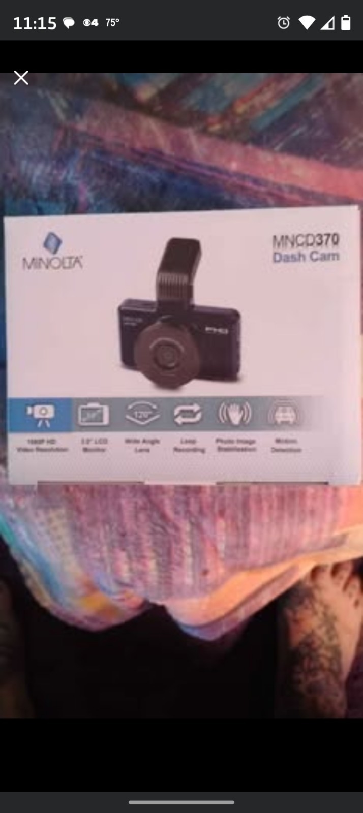 Minolta MNCD370 Dash Camera 12MP Full HD 3″ LCD Screen, Black