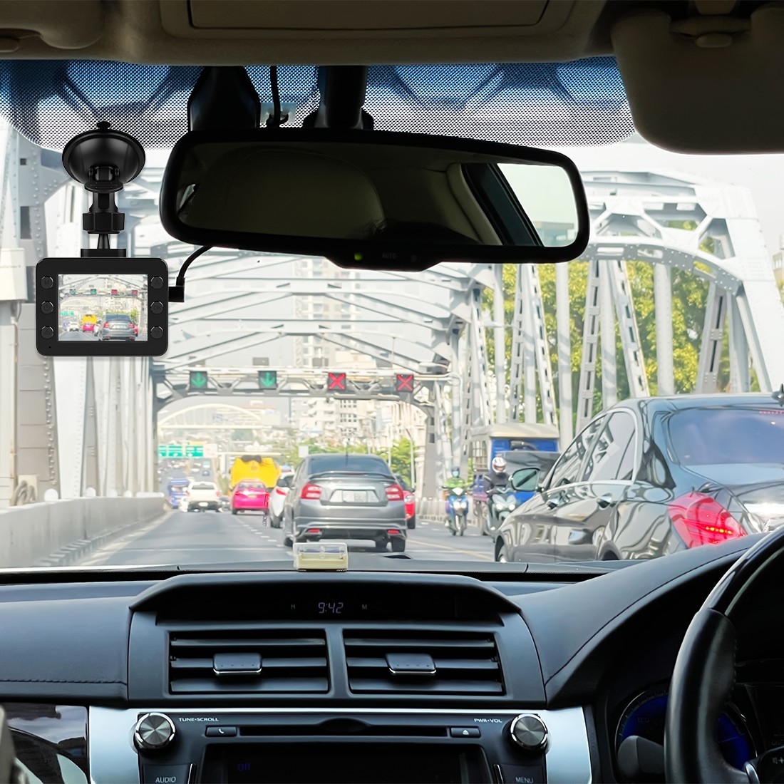 Laser FHD Dash Cam 2.5 Inch Display 170 Degree Wide Angle G Sensor