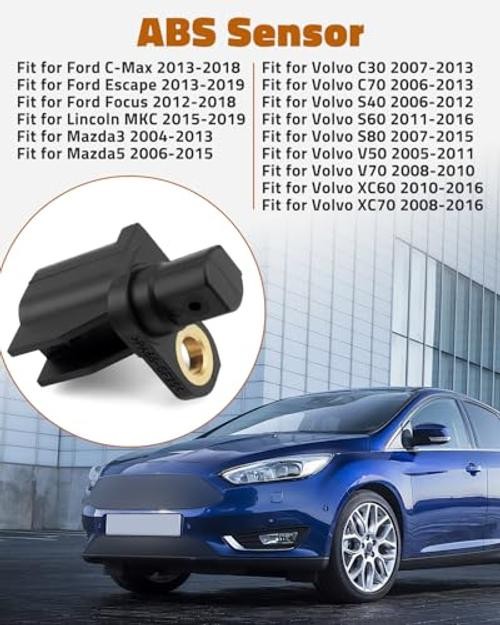 4 PCS ABS Sensor Front and Rear Fit for Ford C-Max 2013-2018 Escape 2013-2019