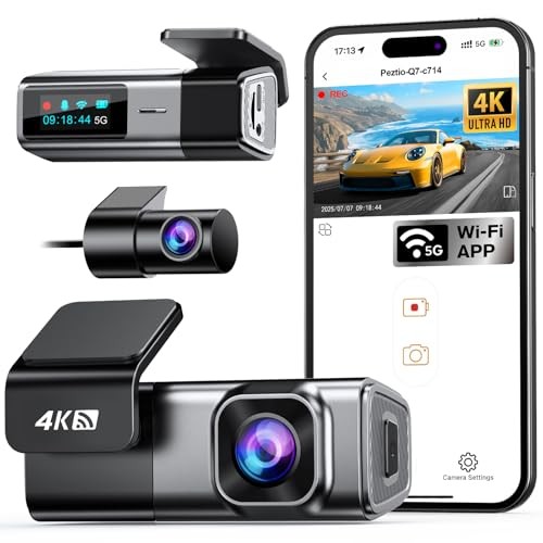 Navycrest 4K Dash Cam Front Rear 64GB Card 5G WiFi