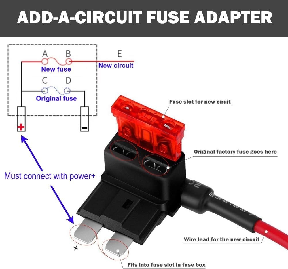 Car Dash Cam Hardwire Kit with Mini USB & Fuse Holders – Easy Installation, 3.2m