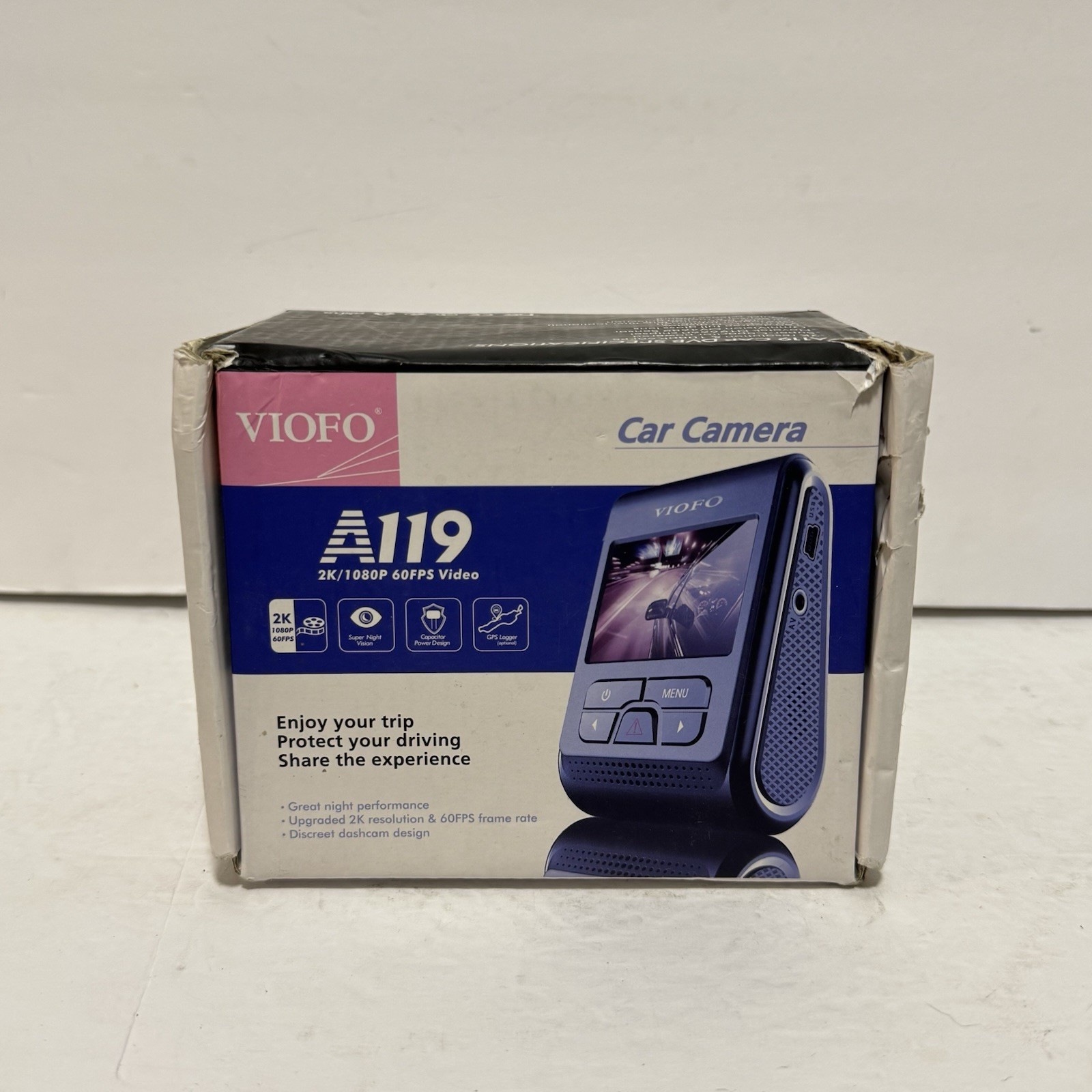 Viofo A119 Car Camera 2K/1080P 60FPS Video – Open Box