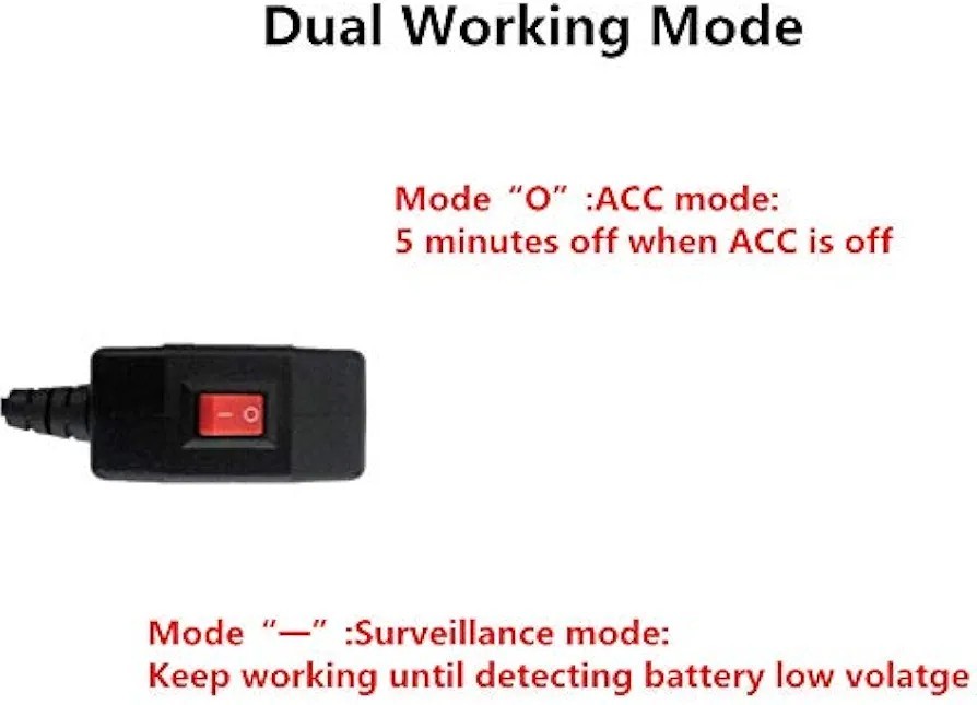 Universal OBD Power Cable for Dash Camera,24 Hours Surveillance/Acc Mode with…