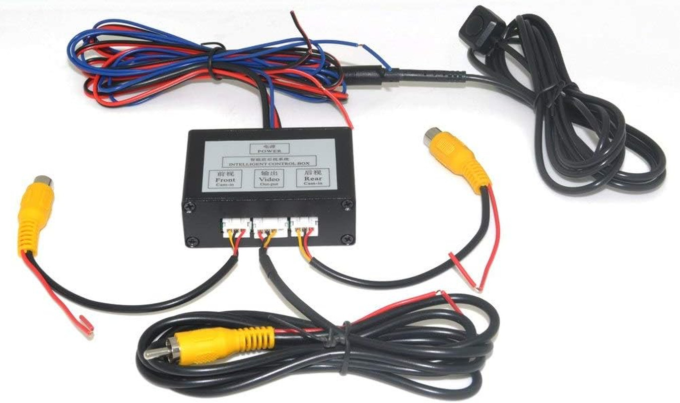 ® Car 2 Cameras Switch Control Box 2 Way Channel for Front/Rear/Right/Left View