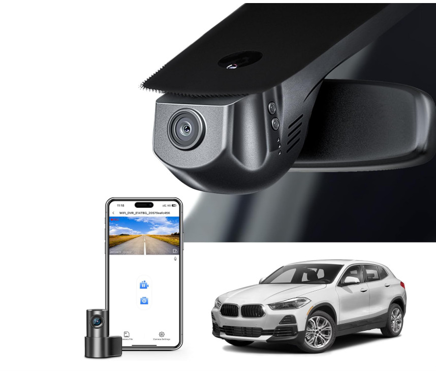 Front 4K & Rear 1080p Dash Cam Custom for BMW X2 F39 Gen1 2018 2019 2020 2021 20