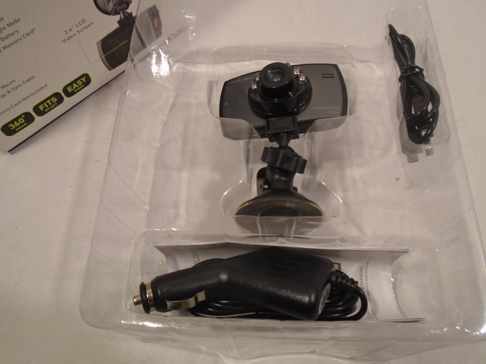 itek Soundlogic Slimline Dash Cam Audio & Video Recorder New