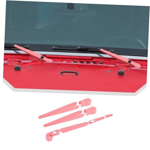 Windshield Wiper Blades Trim Decoration Cover for Jeep Wrangler JK JKU Pink