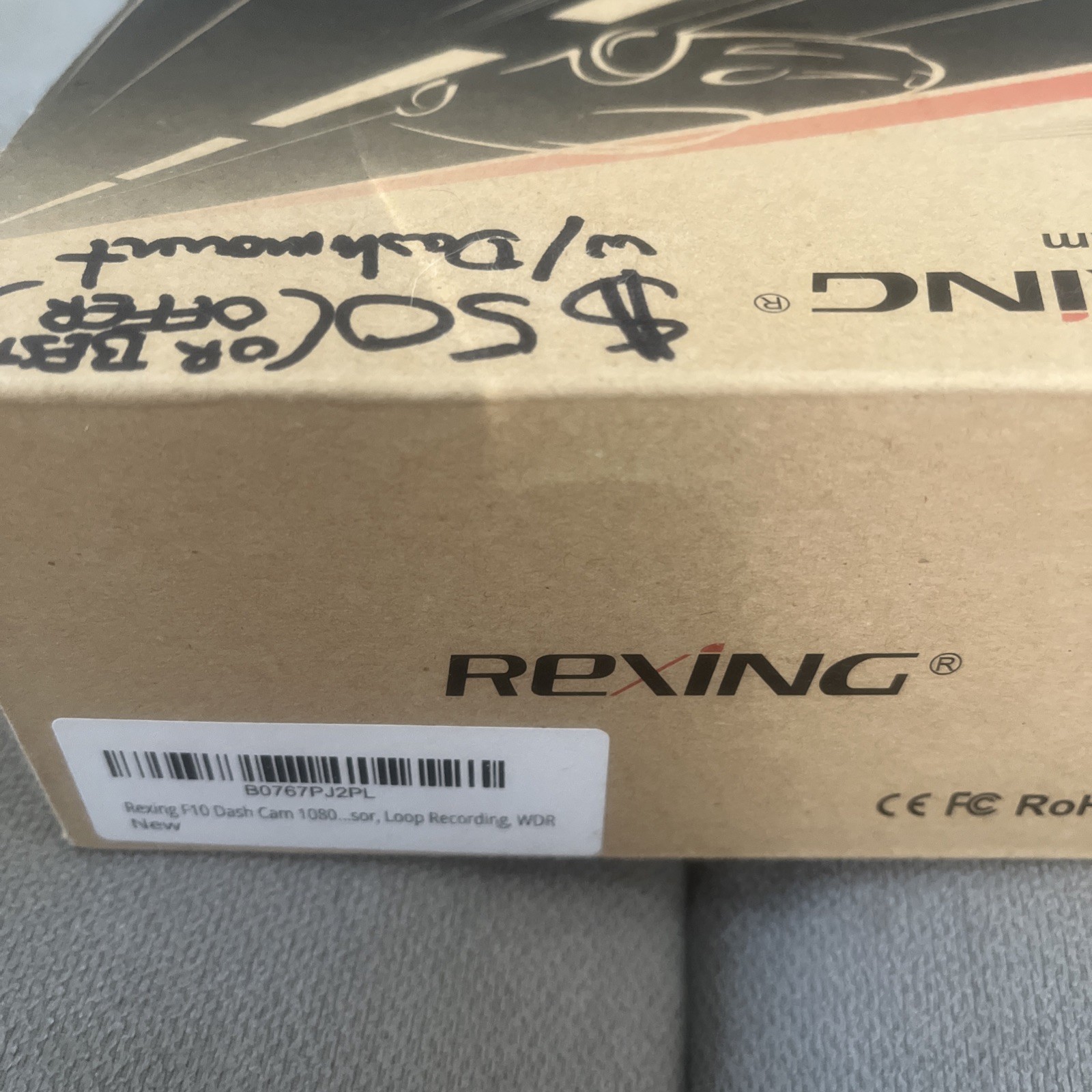 Rexing F10 Dash cam WiFi No Plug Camera And Mount Only