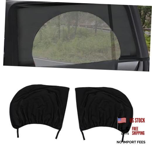 Car Window Shades – Upgrade Double Mesh Car Side Cover – Rear Window – 2pcs