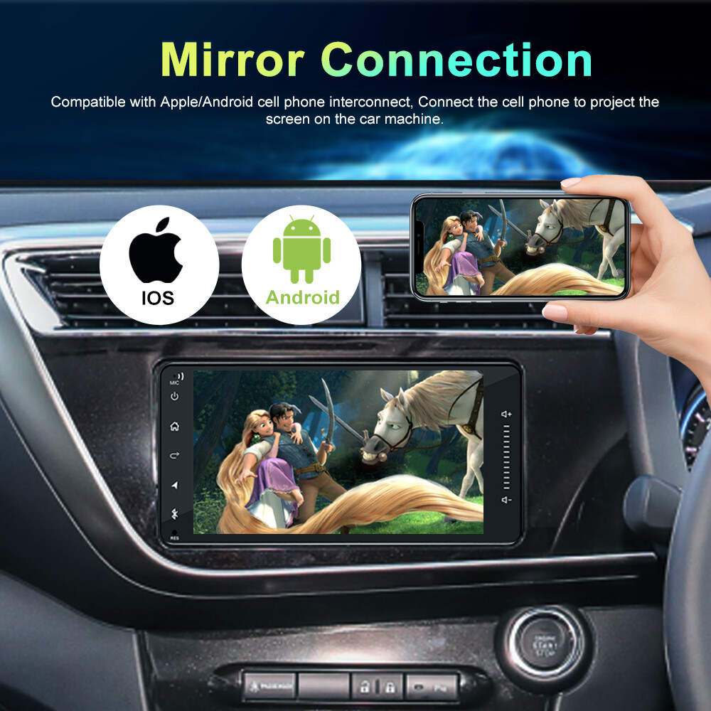 7” Wireless Carplay Android Auto Head Unit Car Radio For Toyota Hilux 2005-2014