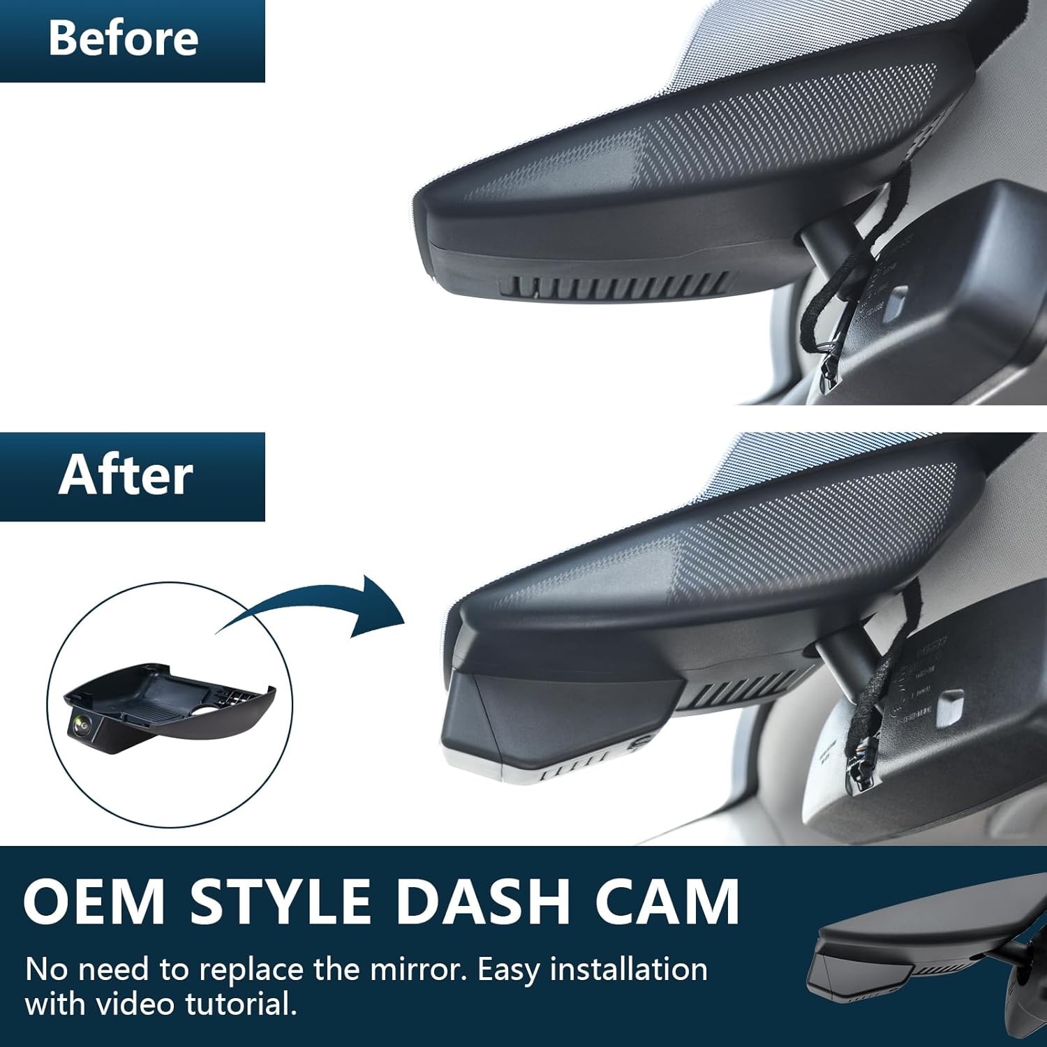 Mangoal 4K HDR Dash Cam for Mazda CX5 2019-2025 & CX-9 2020-2023 OEM Look GPS