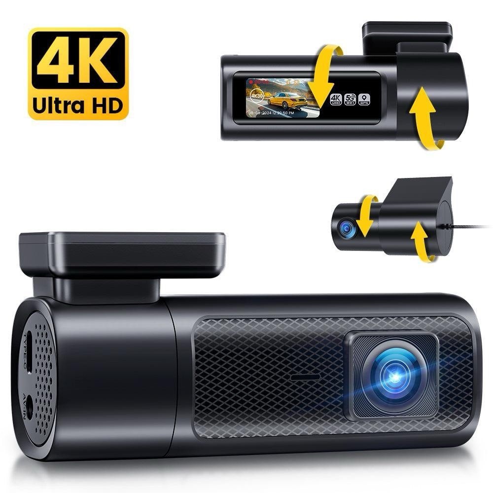 GKU D900 4K+1080P Dash Cam Front and Rear, 5Ghz Wi-Fi & GPS, WDR, Starvis Sensor