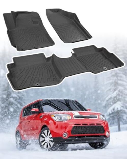 for Kia Soul Floor Mats: 2010 2011 2012 2013 | All-Weather Custom Fit Car
