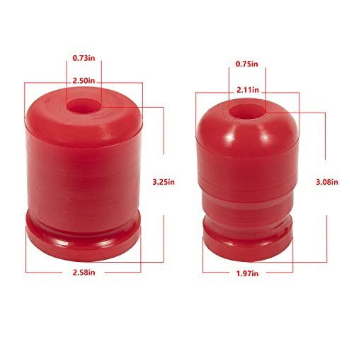 4PCS Upgrade 1-1303 Bump Stop & 1-1304 Bump Stop Polyurethane Front & Rear