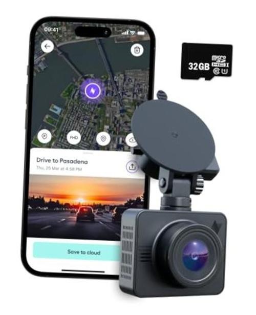 Beam GPS Dash Cam – Dash Camera for Cars with 32GB SD Card Included 32 GB