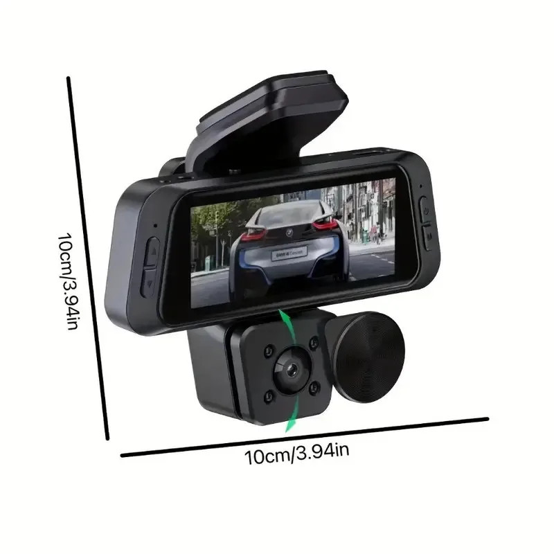 3 Channel Dash Cam Front Rear Inside Camera WiFi 1080P Car DVR Recorder