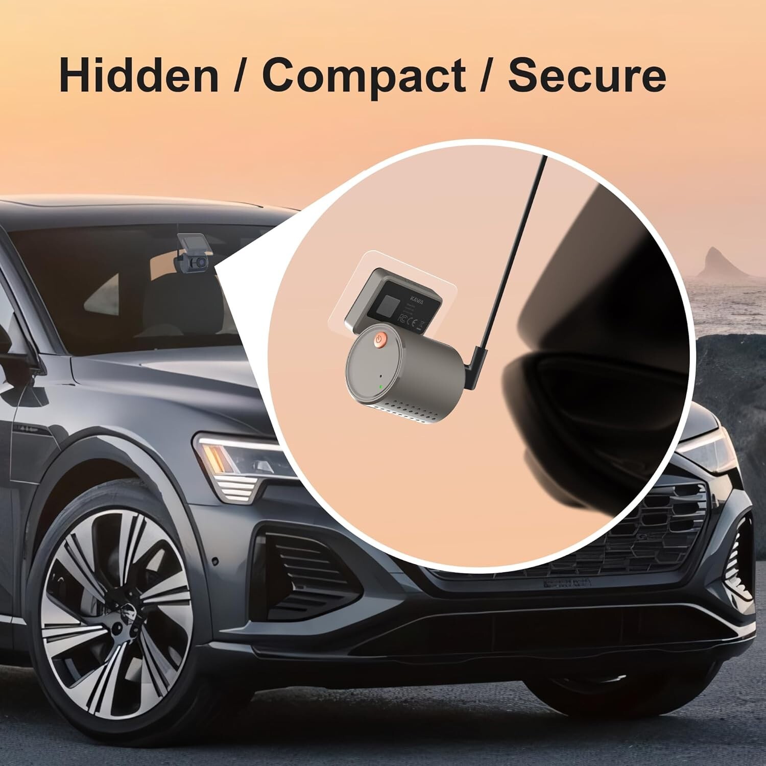 Tiny Dash Cam, KAWA 1296P QHD Mini Car Camera Dash Cam – Voice Control, WDR/3…