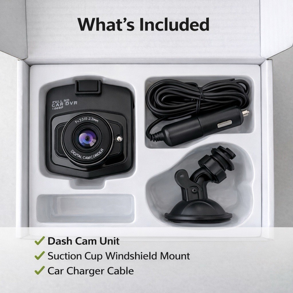 HD 1080P Car Dash Cam DVR Night Vision 170 Wide Angle SD Card Included New