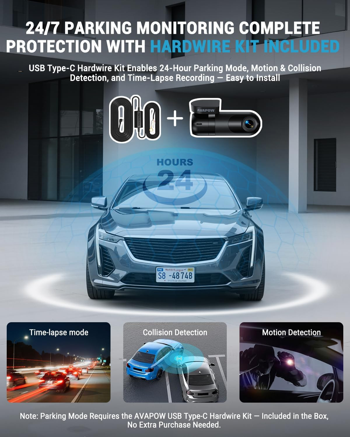 4K Dash Cam Front for Cars | Free Hardwire Kit & 64GB SD Card Included, Wifi 6,